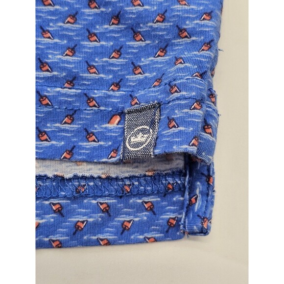 Men's XL Peter Millar Seaside Pima Cotton Short Sleeve Polo Shirt Tee Golf EUC - Picture 3 of 5